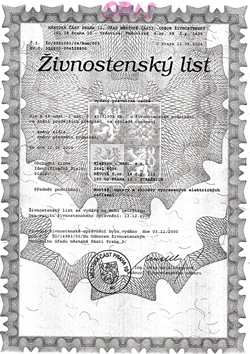 ivnostensk list Elektro-Mahl s.r.o. - Mont, opravy a zkouky vyhrazench elektrickch zazen